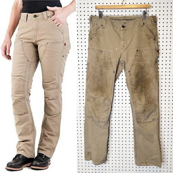 Dovetail | Britt Utility Tan Brown Work Pants Sz. 16 - Picture 1 of 14